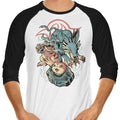 Digital Wolf Evolution - 3/4 Sleeve Raglan T-Shirt Hoodie, Sweatshirt | CiraTrend.com (Image 1)