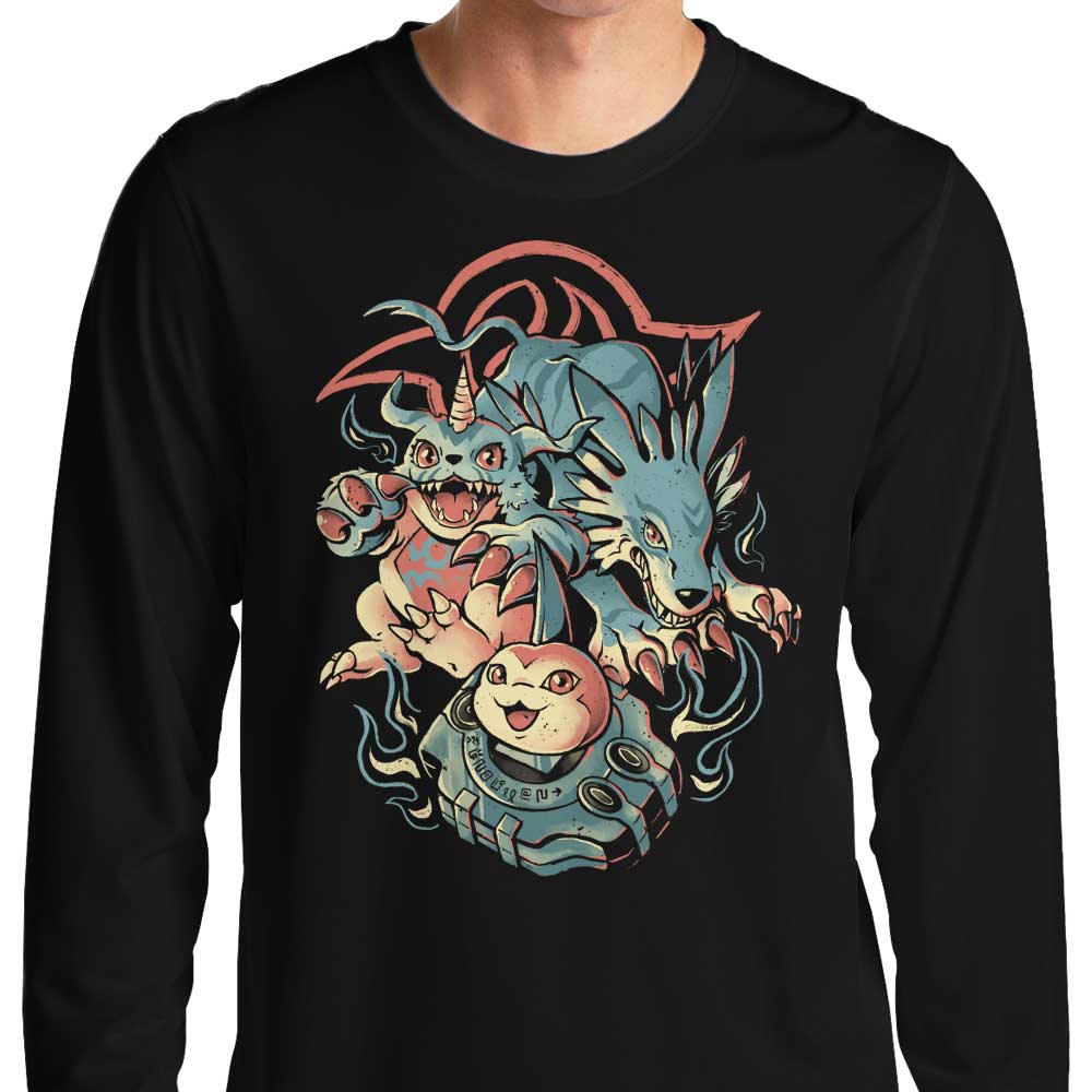 Digital Wolf Evolution - Long Sleeve T-Shirt Hoodie, Sweatshirt | CiraTrend.com (Image 1)