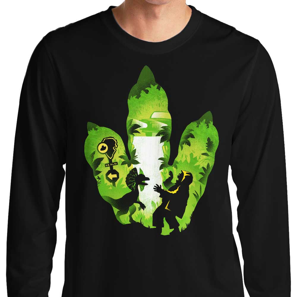 Dilophosaurus Footprint Long Sleeve T-Shirts, Hoodie, Sweatshirt