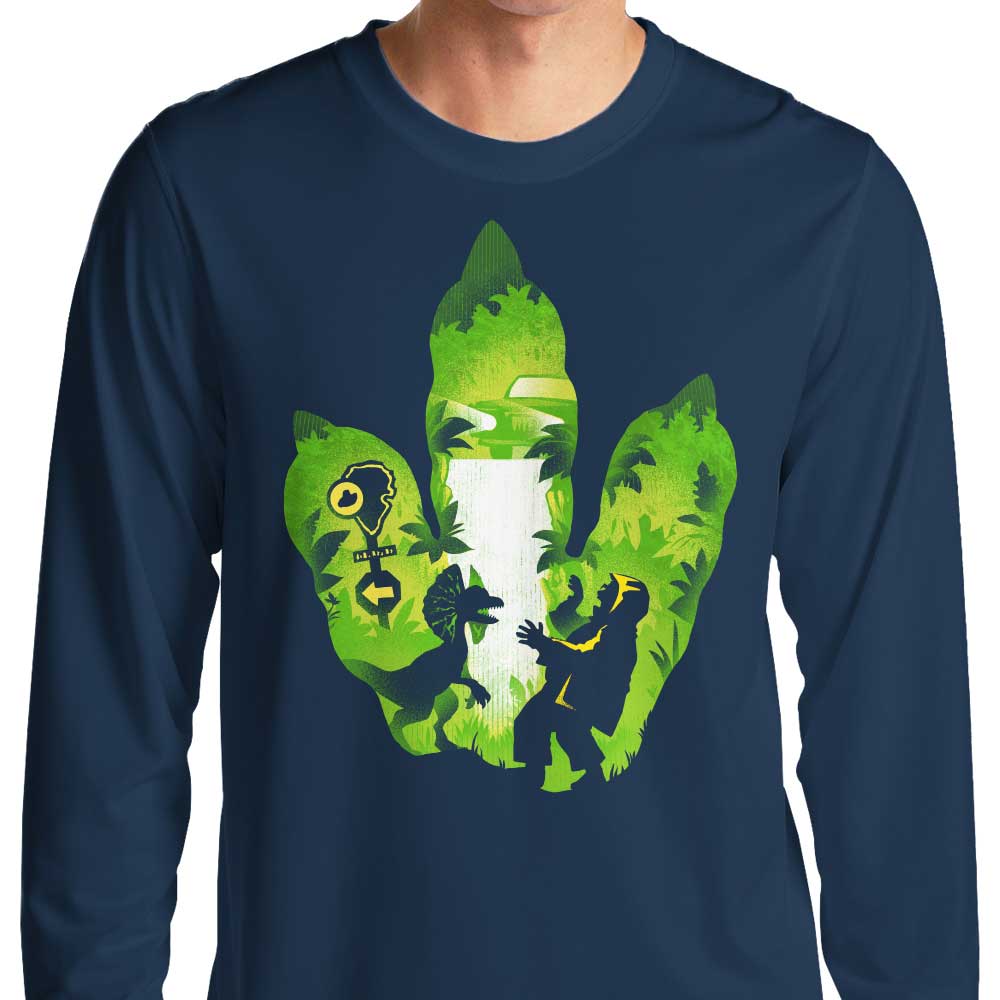 Dilophosaurus Footprint Long Sleeve T-Shirts, Hoodie, Sweatshirt