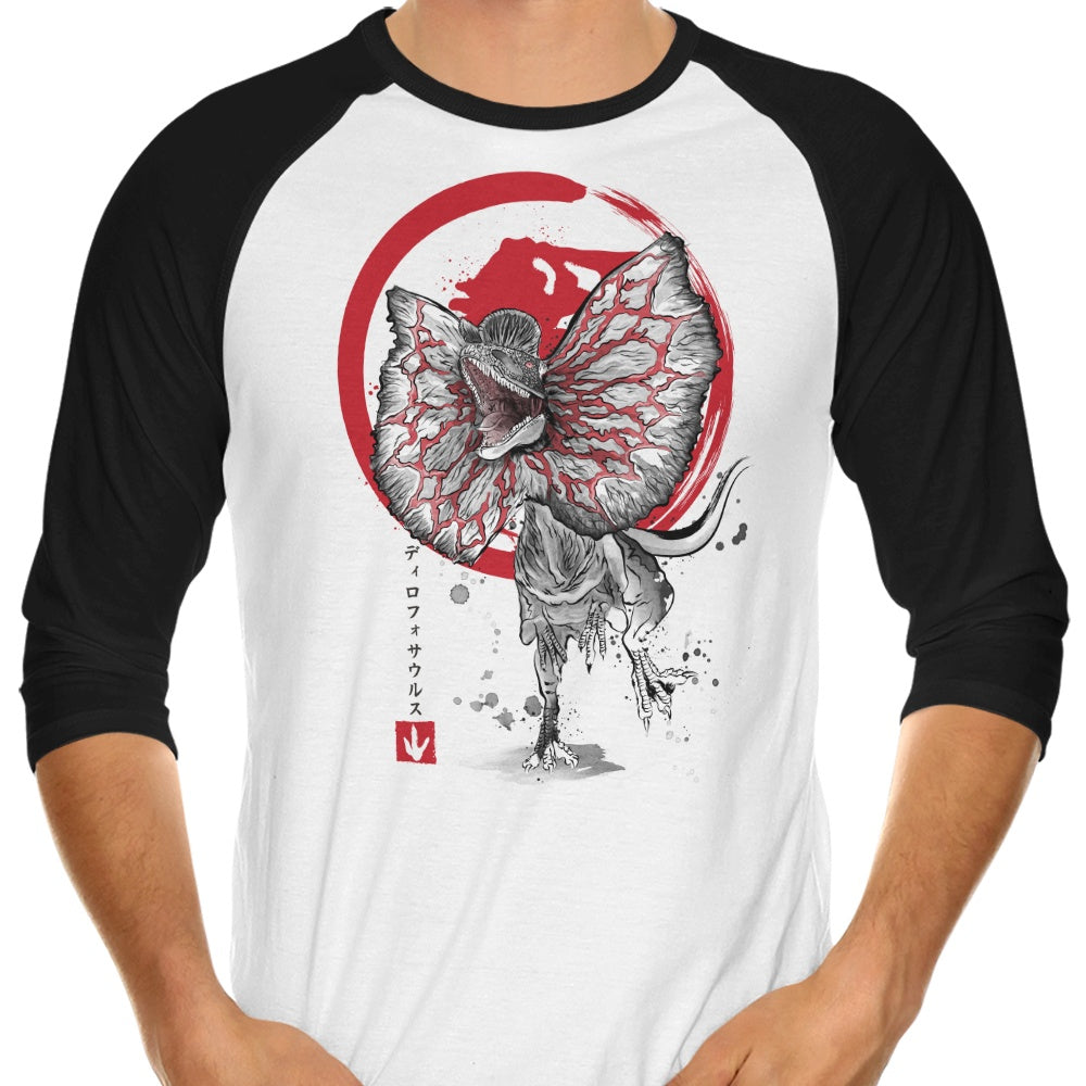 Dilophosaurus Sumi E 3 4 Sleeve T-Shirts, Hoodie, Sweatshirt