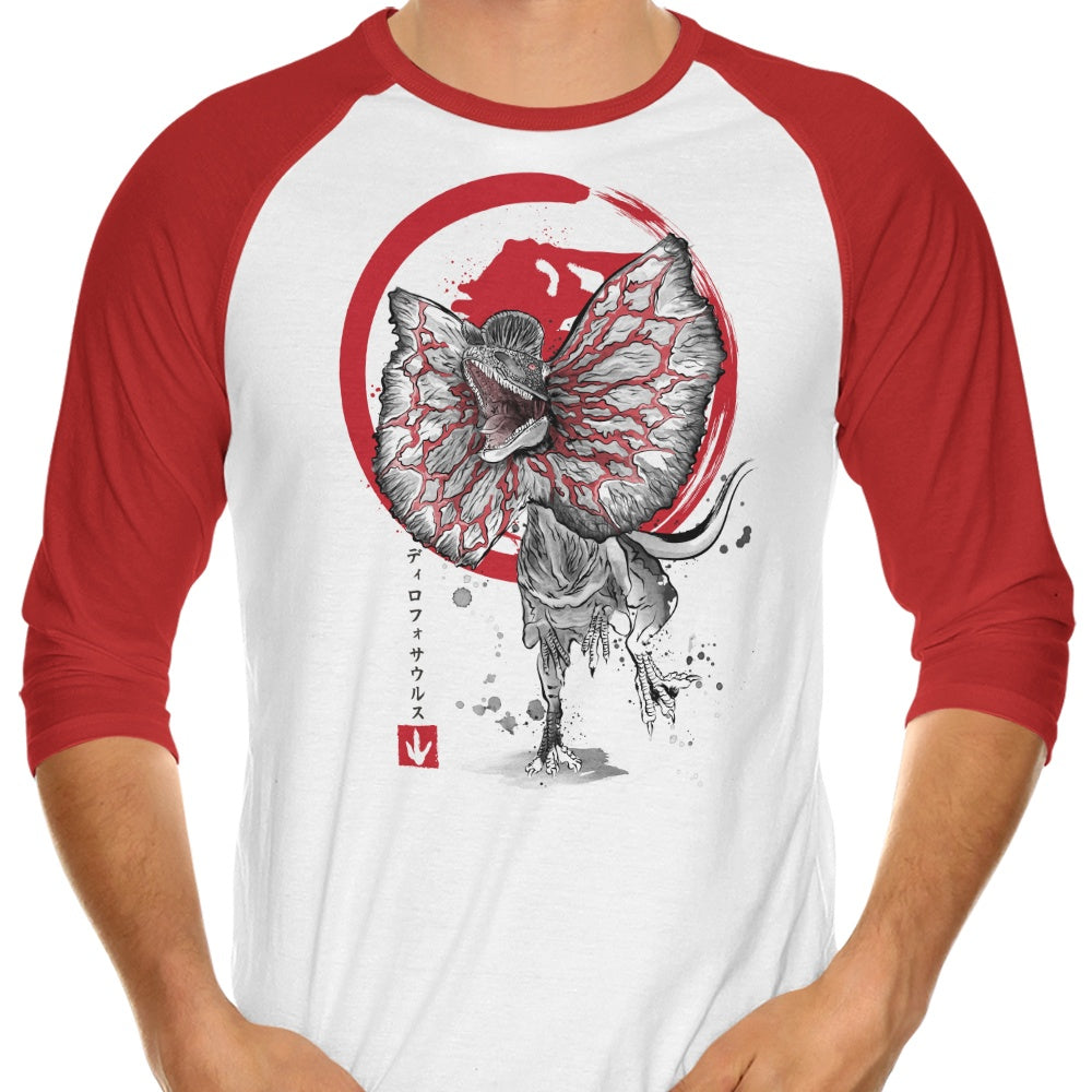 Dilophosaurus Sumi E 3 4 Sleeve T-Shirts, Hoodie, Sweatshirt