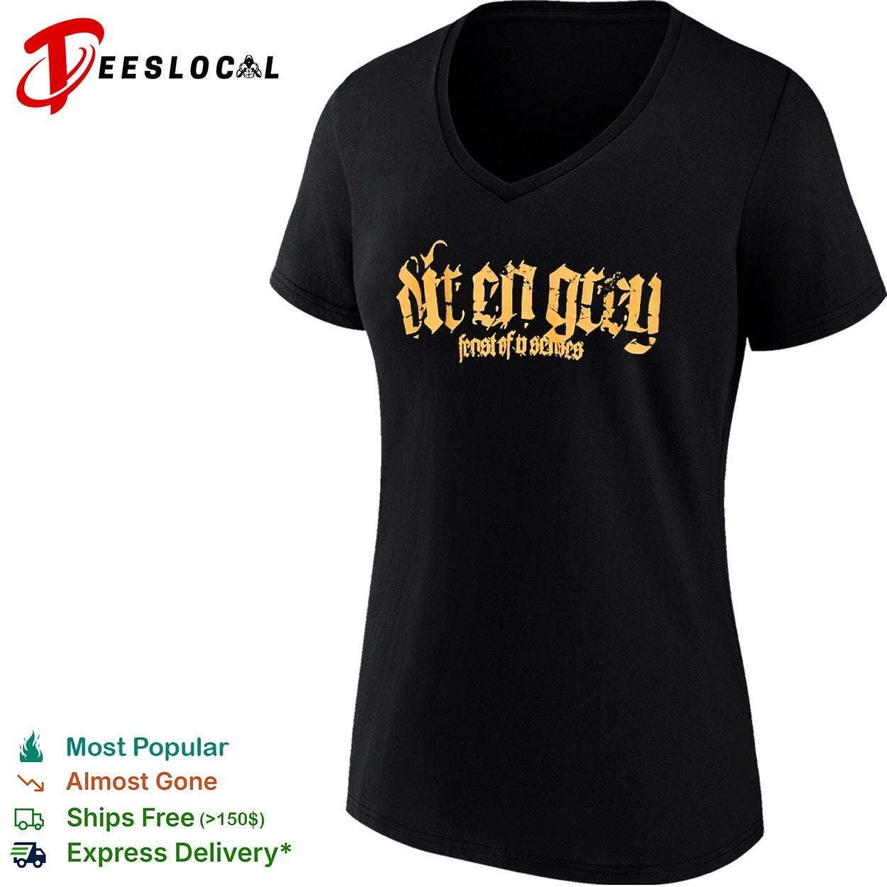 Dir En Grey feast of v senses band logo music merch essential tour cotton shirt