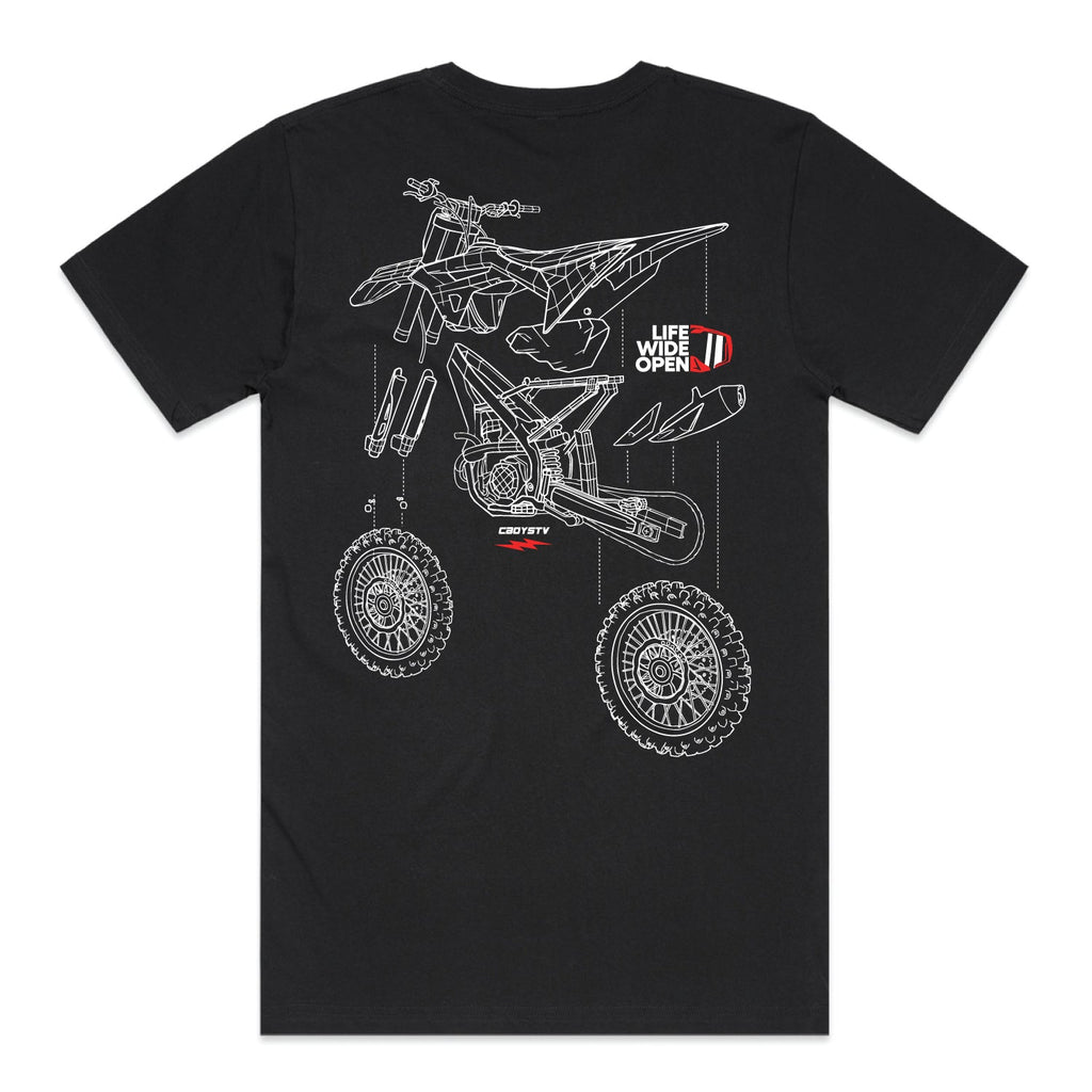 Dirtbike Blowup Tee Hoodie, Sweatshirt | CiraTrend.com (Image 1)