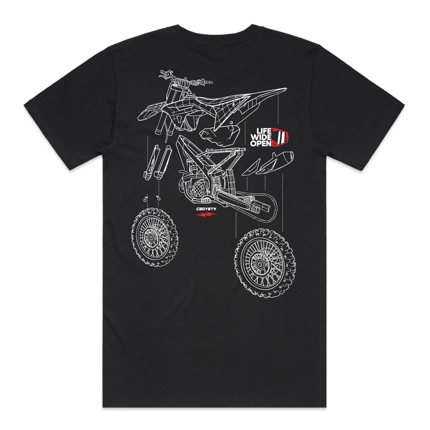 Dirtbike Blowup Tee Hoodie, Sweatshirt | CiraTrend.com (Image 1)