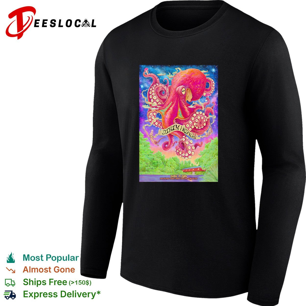 Dirty Heads octopus Northeast music arts festival poster shirt