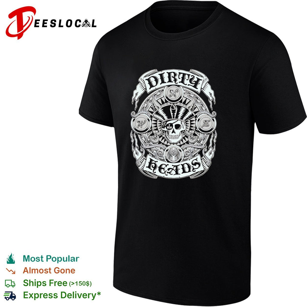 Dirty heads seven seas pirate skull shirt