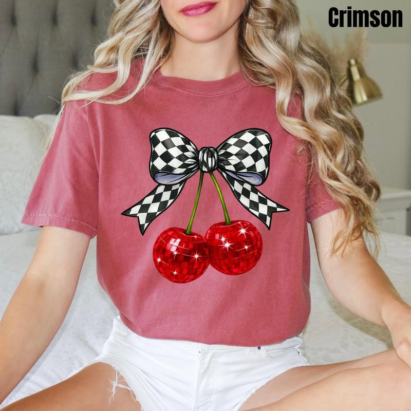 Disco Checker Cherries Comfort Colors T-Shirt 'NLB' Hoodie, Sweatshirt | CiraTrend.com