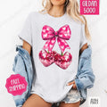Disco Cherry Heart Bow Shirt Gildan, Valentine's Day Women's Tee, Holiday Women's Tshirt Plus Sizes Hoodie, Sweatshirt