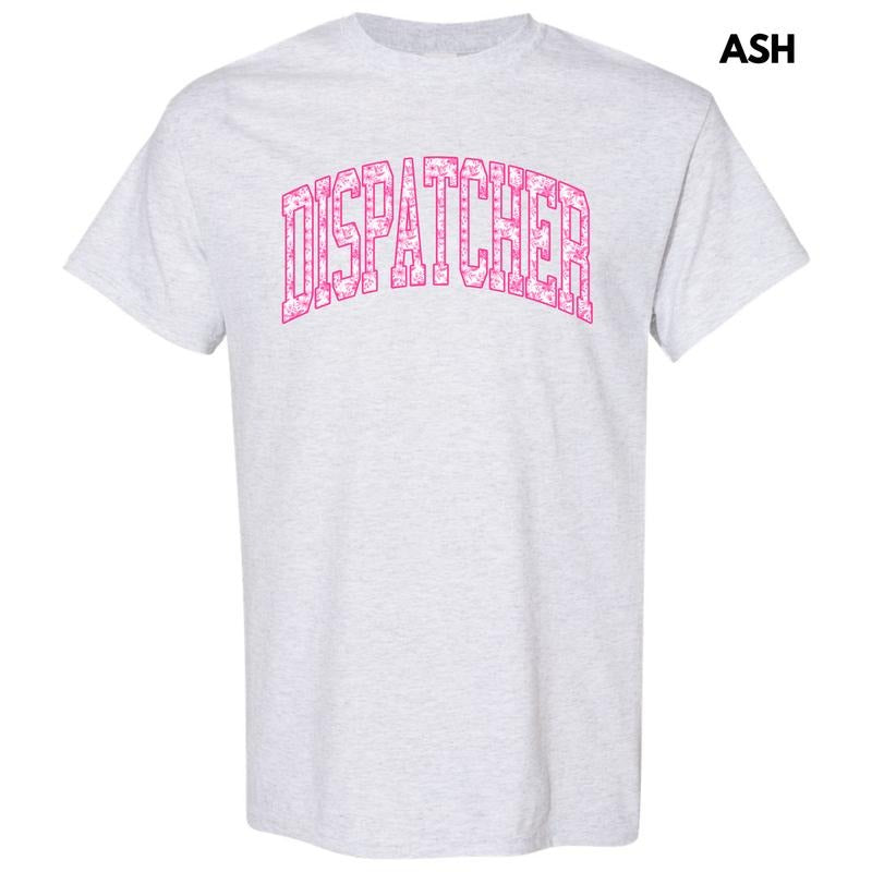 Dispatcher Pink Floral Gildan Short Sleeve T-Shirt 'NLB' Hoodie, Sweatshirt | CiraTrend.com