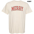 Distressed Varsity Merry Comfort Colors T-Shirt 'NLB' Hoodie, Sweatshirt | CiraTrend.com