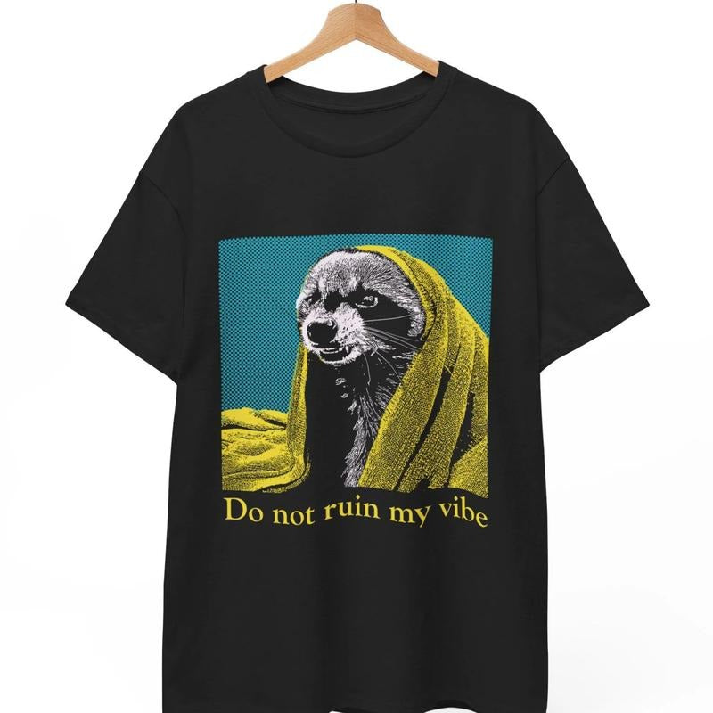 Do Not Ruin My Vibe Raccoon T-Shirt, Funny Raccoon Tee, Sarcastic Vibe Tee, Unisex Animal Lover Gift, Gift for Friends,...