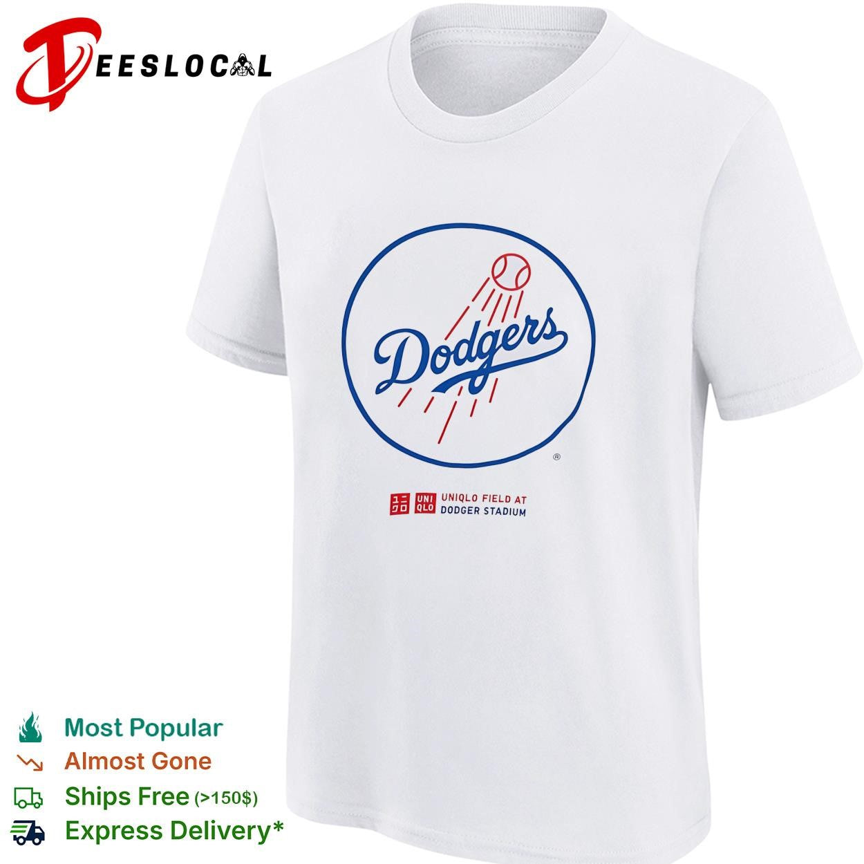 Dodgers logo Uniqlo Field at Dodger Stadium shirt
