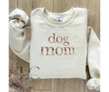 Dog Mom Floral Print Embroidered Sweatshirt - Cozy Pet Lover Apparel - Custom Dog Mom Jumper T-Shirts, Hoodie | CiraTrend.com