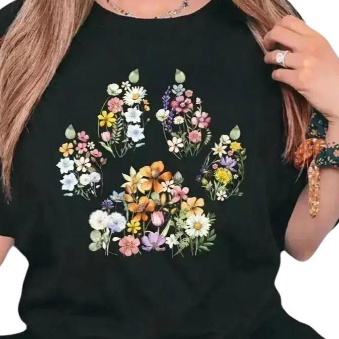Dog Paw Comfort Color Dog Mom Shirt Dog Lover Shirt Mom Dog Paw Floral Dog Paw Wildflower Shirt Dog Top Dog Mom Cute Mother'S T-Shirts, Hoodie, Sweatshirt