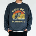 Don't Be A Dumb Bass Fishing Sweatshirt for Men, Funny Fisherman Joke Crewneck, Humorous Fishing Dad Top, Birthday Gifts...