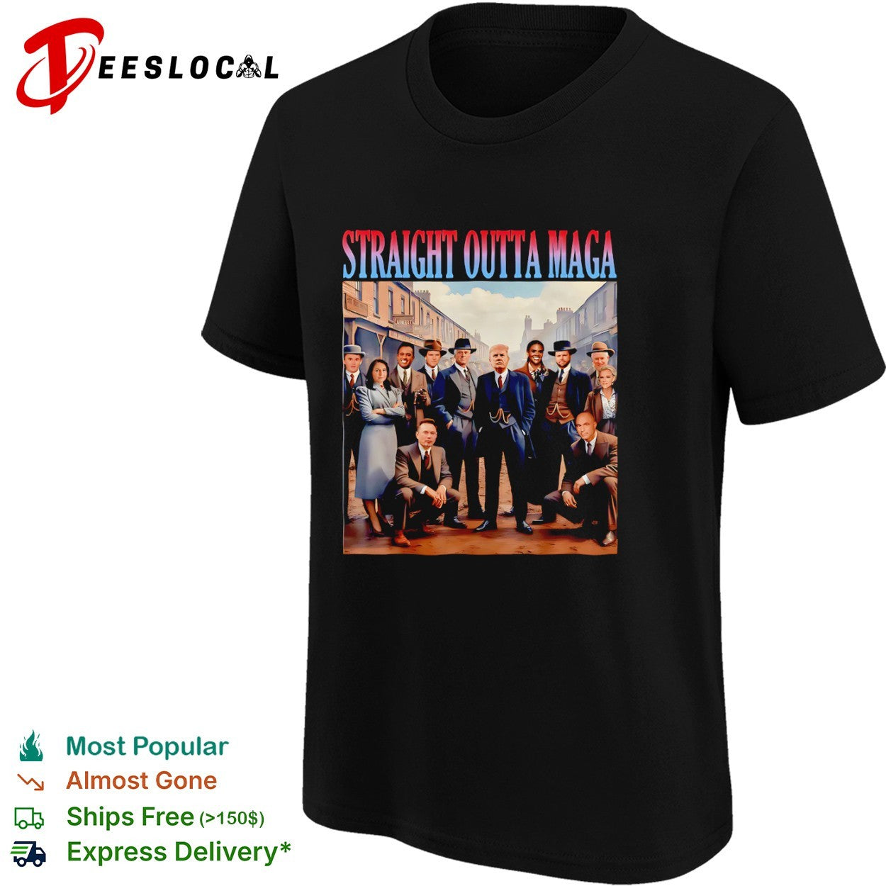 Donald Trump Elon Musk J D Vance Vivek Ramaswamy Straight Outta MAGA Parody shirt