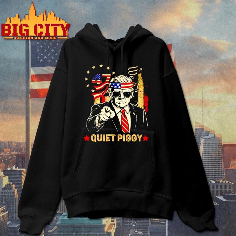 Donald Trump Quiet Piggy New York 47 American flag anti Trump shirt