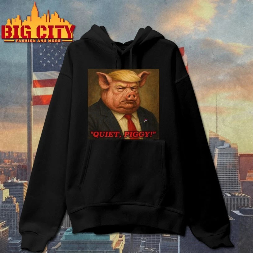 Donald Trump Quiet Piggy meme photo shirt
