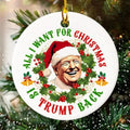 Donald Trump Santa All I Want For Christmas Ornament T-Shirts, Hoodie, Sweatshirt | CiraTrend.com