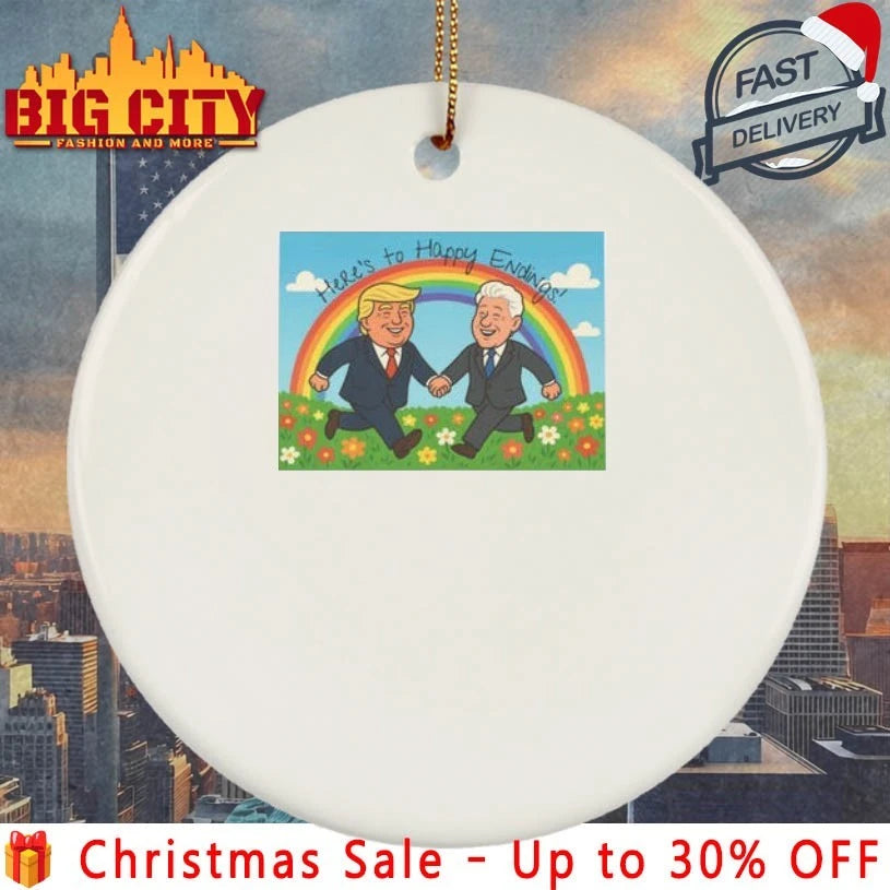 Donald Trump and Bill Clinton Blowing Bubble Here’s to happy ending Shirt
