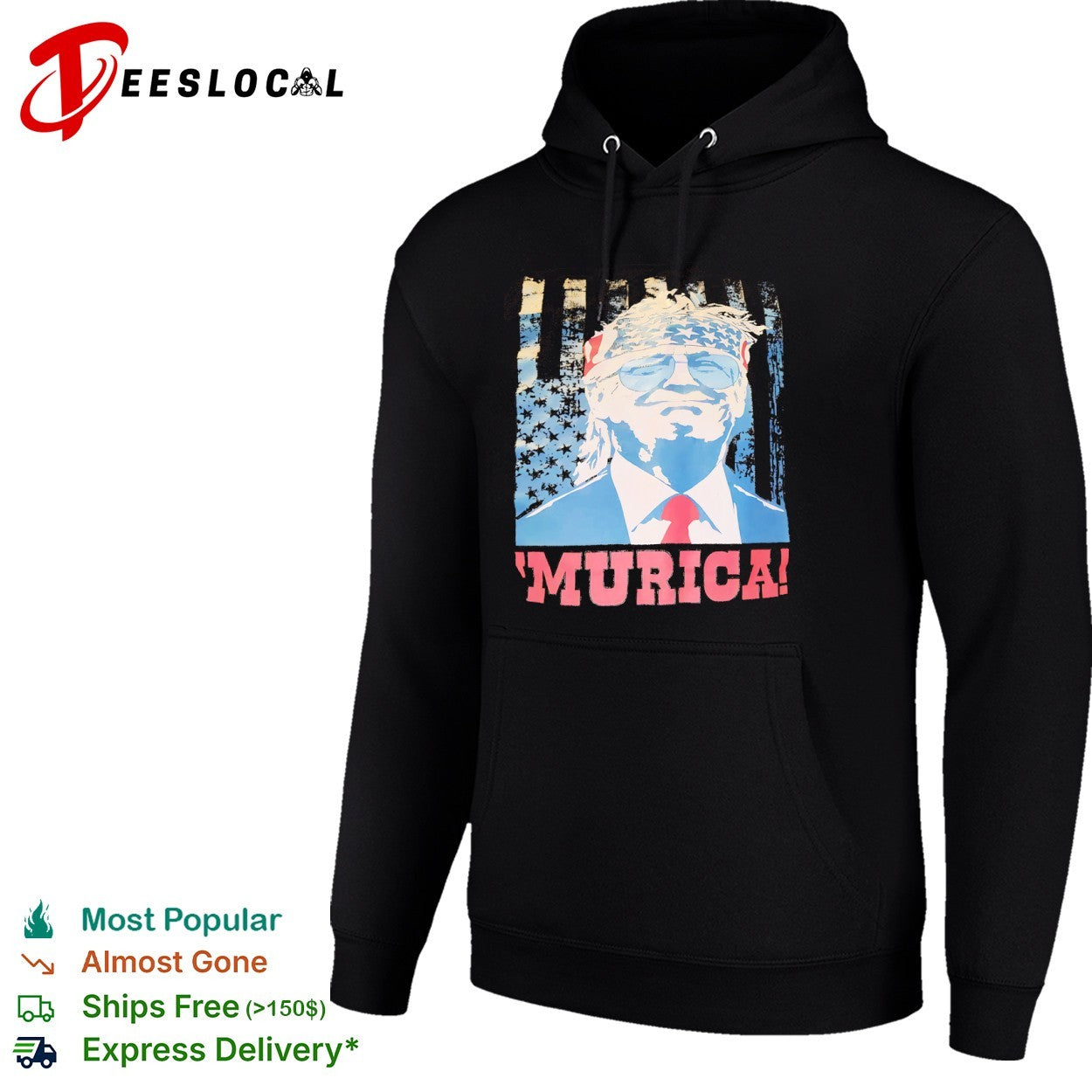 Donald Trump flag bandana Murica shirt