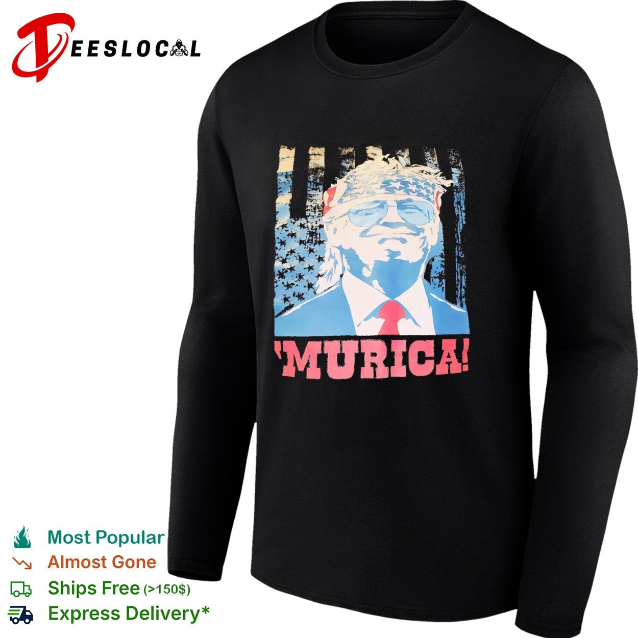 Donald Trump flag bandana Murica shirt