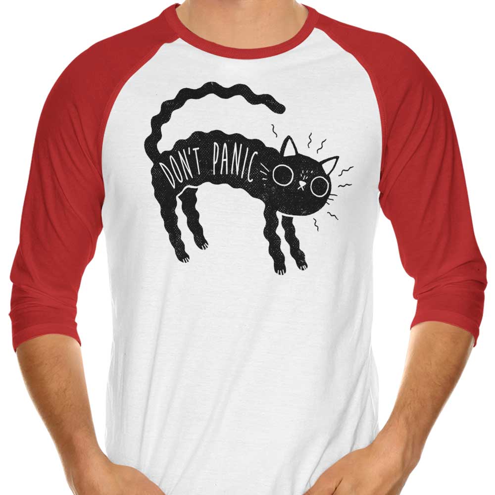 Don't Panic - 3/4 Sleeve Raglan T-Shirt Hoodie, Sweatshirt | CiraTrend.com (Image 3)