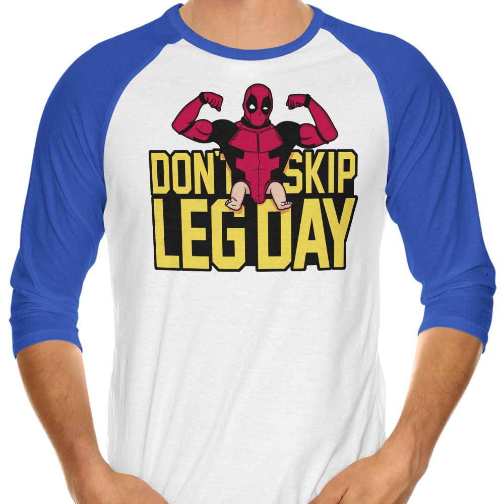 Don't Skip Leg Day - 3/4 Sleeve Raglan T-Shirt Hoodie, Sweatshirt | CiraTrend.com (Image 4)