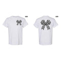 Double Black Checkered Bow Gildan Short Sleeve T-Shirt 'NLB' Hoodie, Sweatshirt | CiraTrend.com