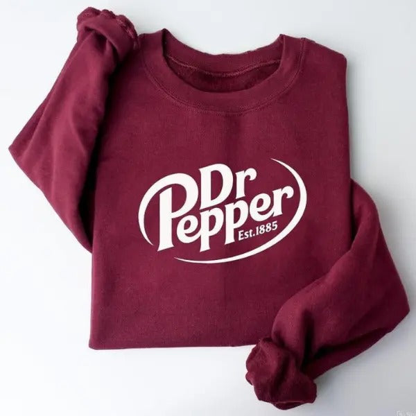 Dr. Pepper Sweatshirt, Dr Pepper Lover, Dr Pepper Gift, Gift for Girlfriend, Fun Soda Fan Gift, Vintage Soft Drink...