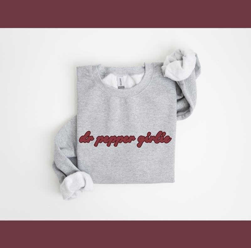 Dr Pepper Girlie, Red Bow Dr Pepper Hoodie, Oversized Sweatshirt for Women, Two Sided Cute Graphic Hoodies, Coquette...