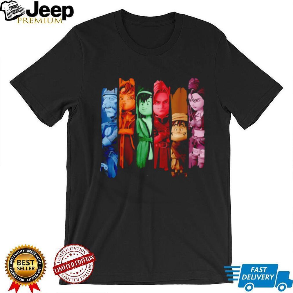 Dragon Quest Characters Vertical Panel Graphic T Shirt