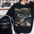 Dragon Rider Onyx Storm Brave The Dark Sweatshirt - Unisex Fitted Crew Neck, Long Sleeve, Winter, Gift for Dragon Books...