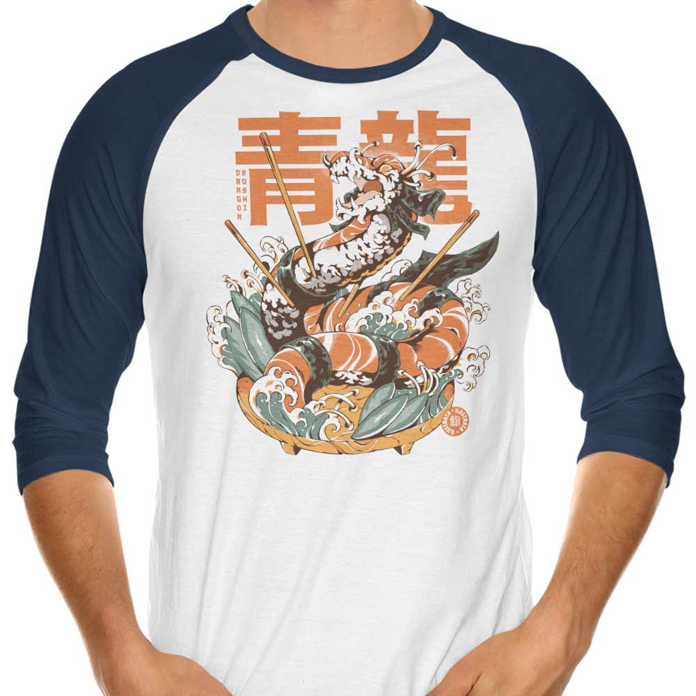 Dragon Sushi - 3/4 Sleeve Raglan T-Shirt Hoodie, Sweatshirt | CiraTrend.com (Image 3)