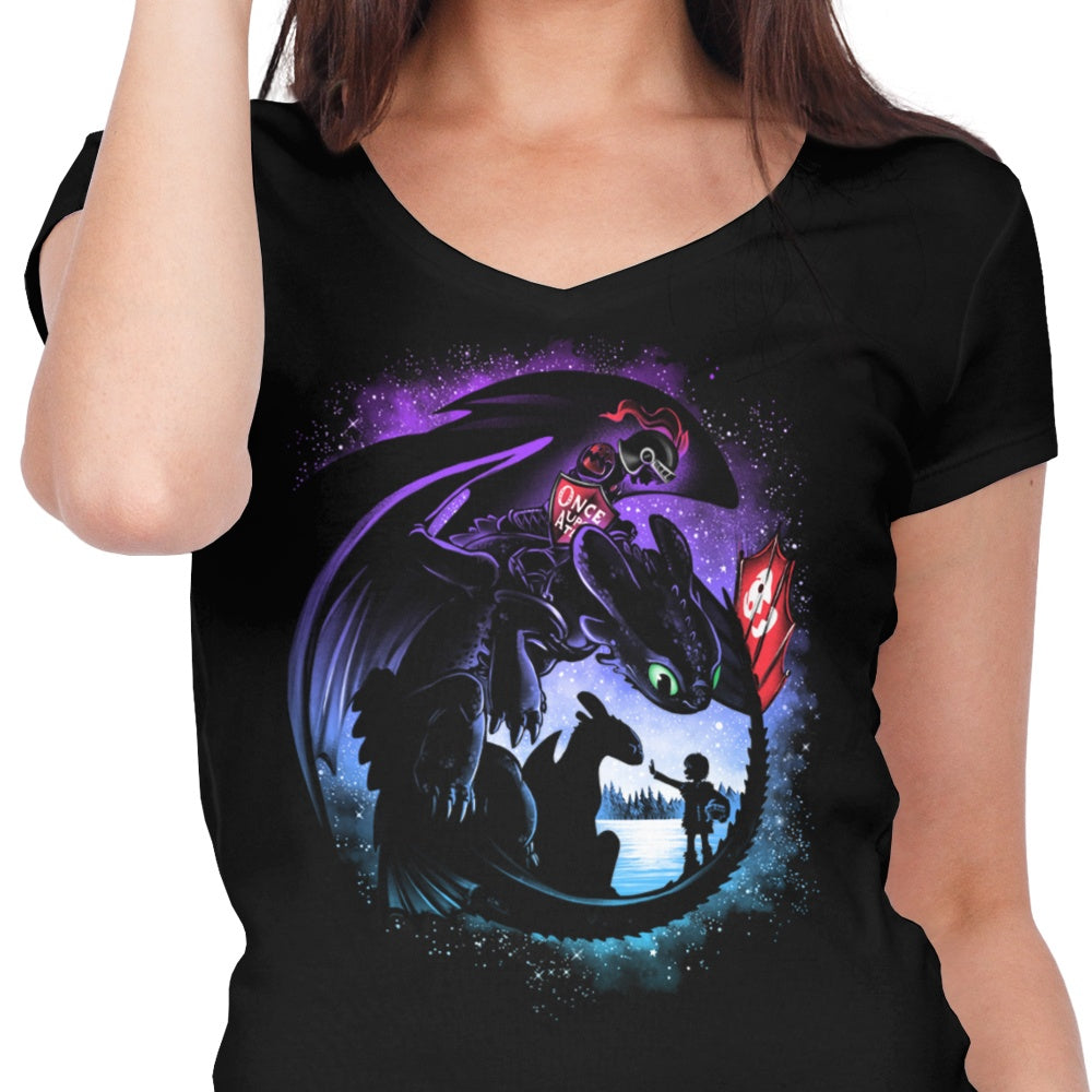 Dragons and Tees - Women's V-Neck Hoodie, Sweatshirt | CiraTrend.com (Image 4)