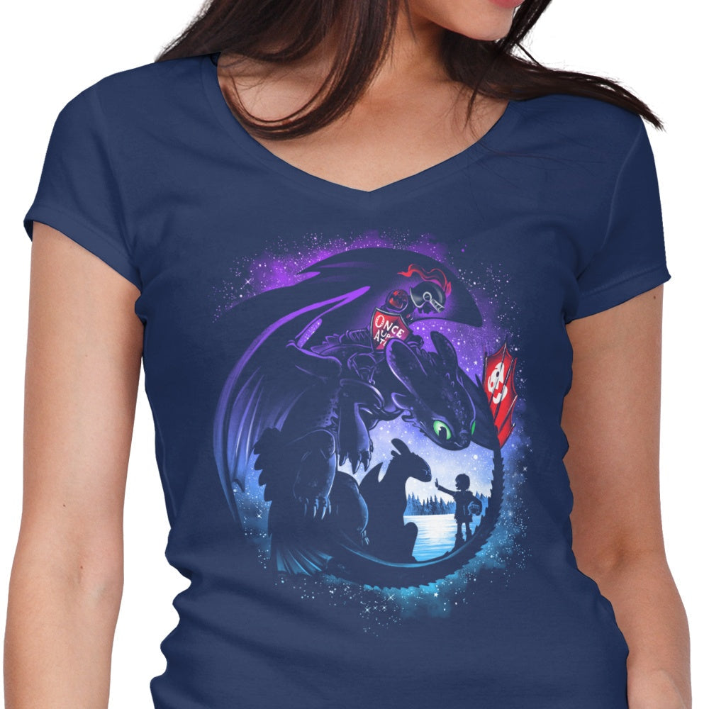 Dragons and Tees - Women's V-Neck Hoodie, Sweatshirt | CiraTrend.com (Image 3)