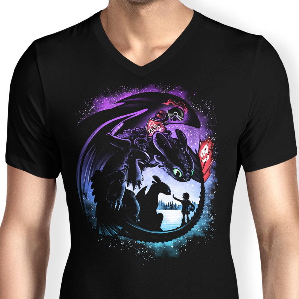 Dragons and Tees - Men's V-Neck Hoodie, Sweatshirt | CiraTrend.com (Image 4)