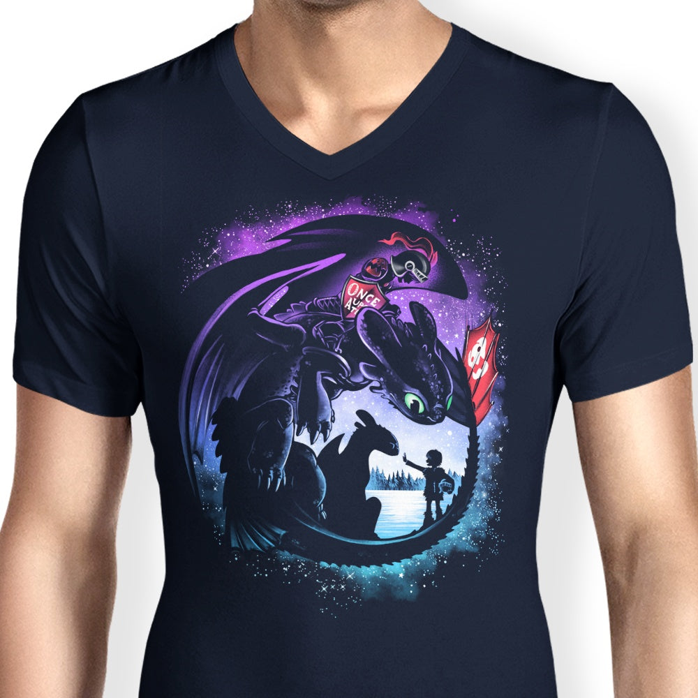 Dragons and Tees - Men's V-Neck Hoodie, Sweatshirt | CiraTrend.com (Image 5)