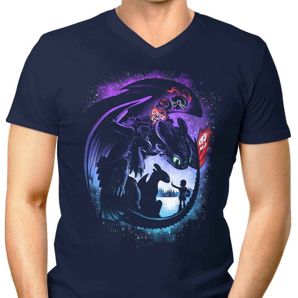 Dragons and Tees - Men's V-Neck Hoodie, Sweatshirt | CiraTrend.com (Image 3)
