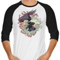 Dragons and Wolves - 3/4 Sleeve Raglan T-Shirt Hoodie, Sweatshirt | CiraTrend.com (Image 1)