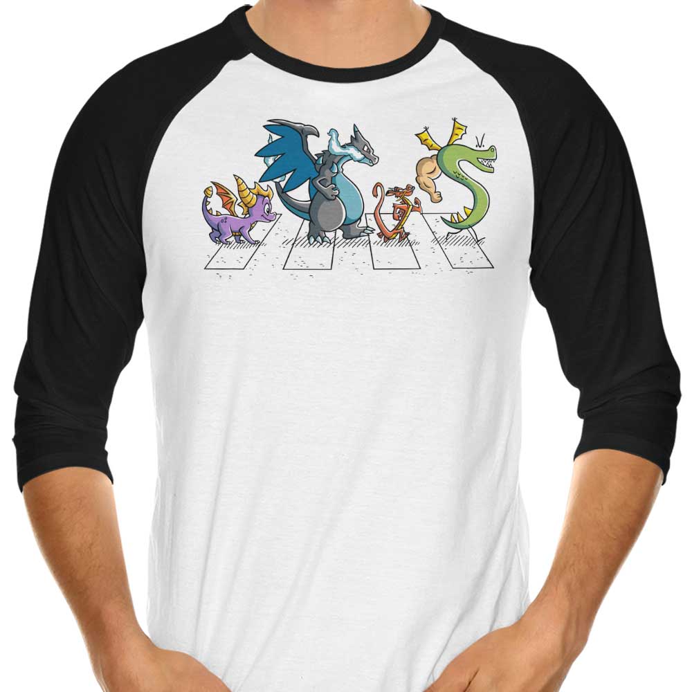 Dragons on Abbey Road - 3/4 Sleeve Raglan T-Shirt Hoodie, Sweatshirt | CiraTrend.com (Image 3)