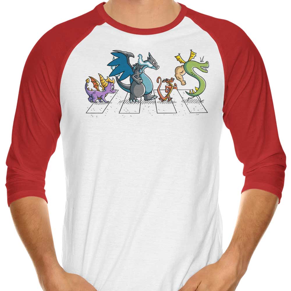 Dragons on Abbey Road - 3/4 Sleeve Raglan T-Shirt Hoodie, Sweatshirt | CiraTrend.com (Image 4)