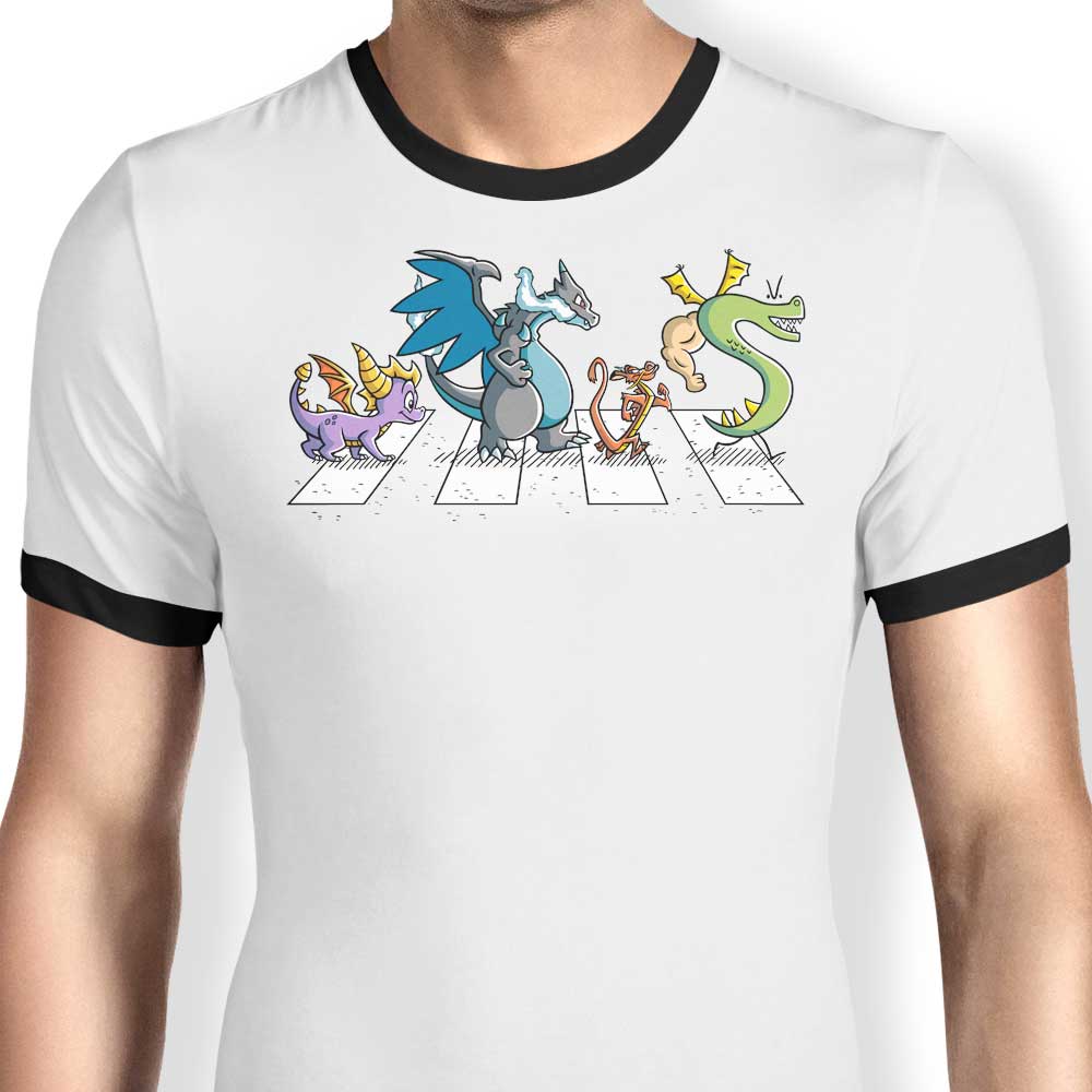 Dragons on Abbey Road - Ringer T-Shirt Hoodie, Sweatshirt | CiraTrend.com (Image 1)