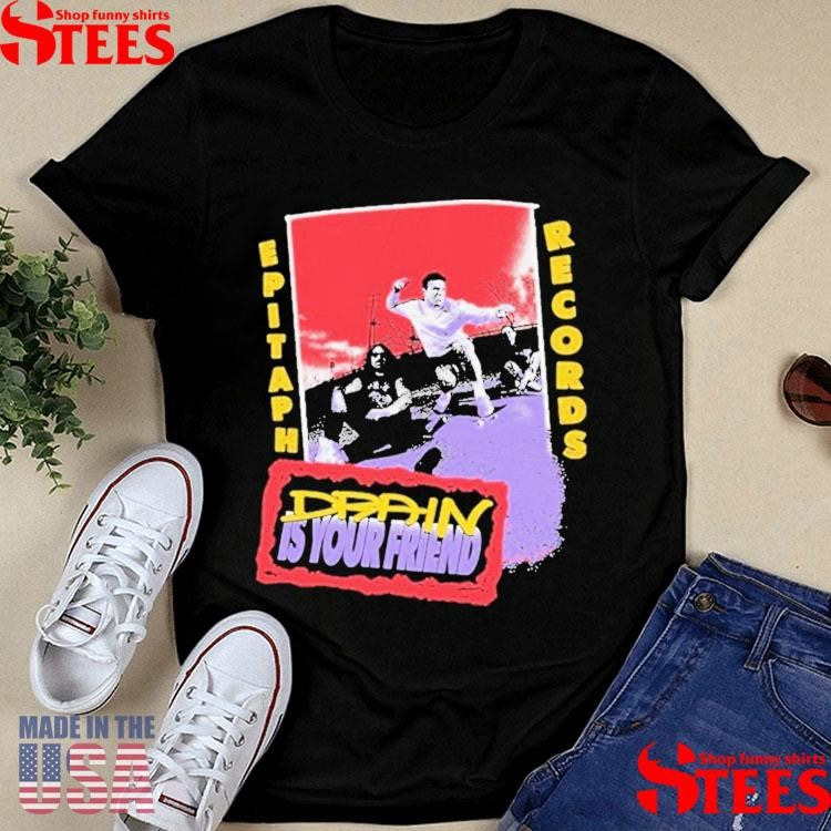 Drain Is Your Friend Badge Pull Hood Epitaph Records T-shirt