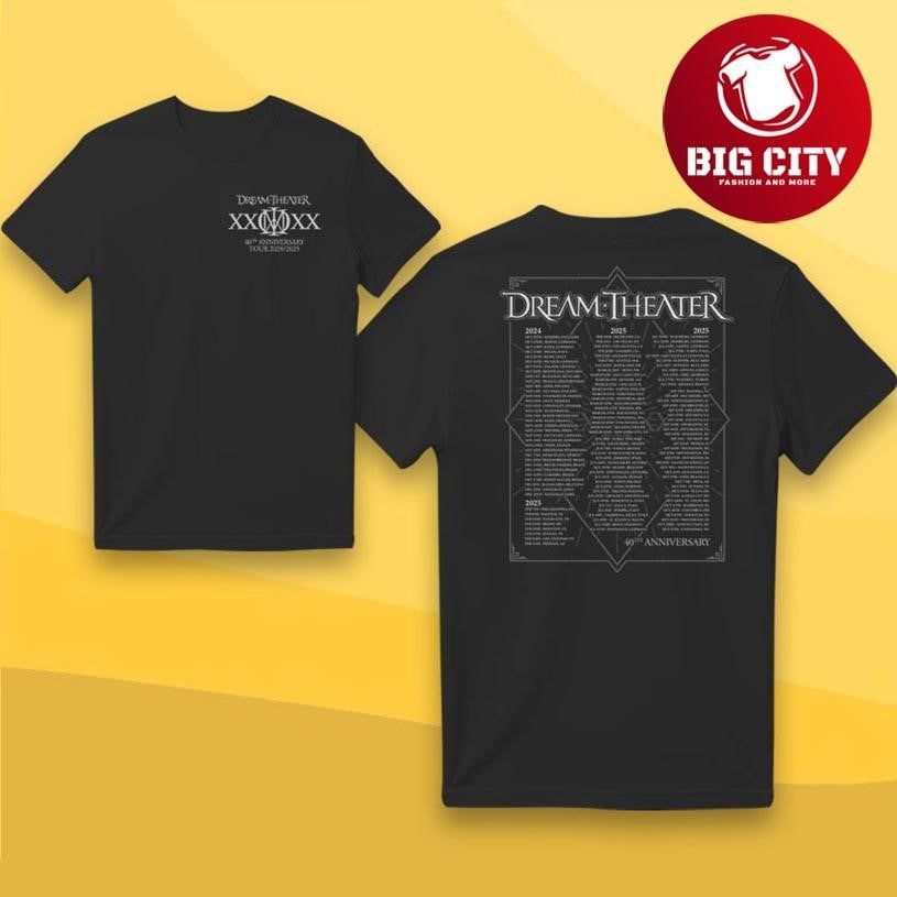 Dream Theater 40th Anniversary Logo Tour Two Sided Shirt