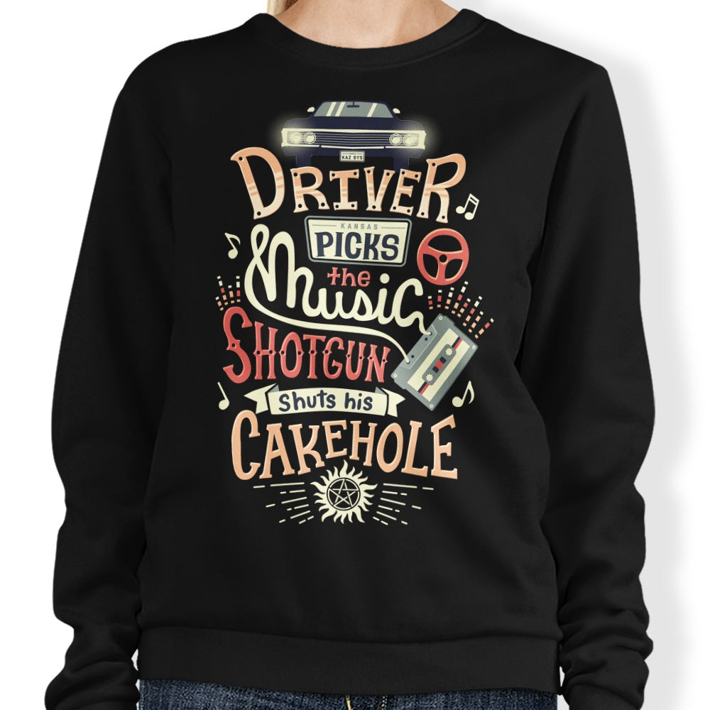 Driver Picks the Music - Sweatshirt T-Shirts, Hoodie | CiraTrend.com (Image 1)