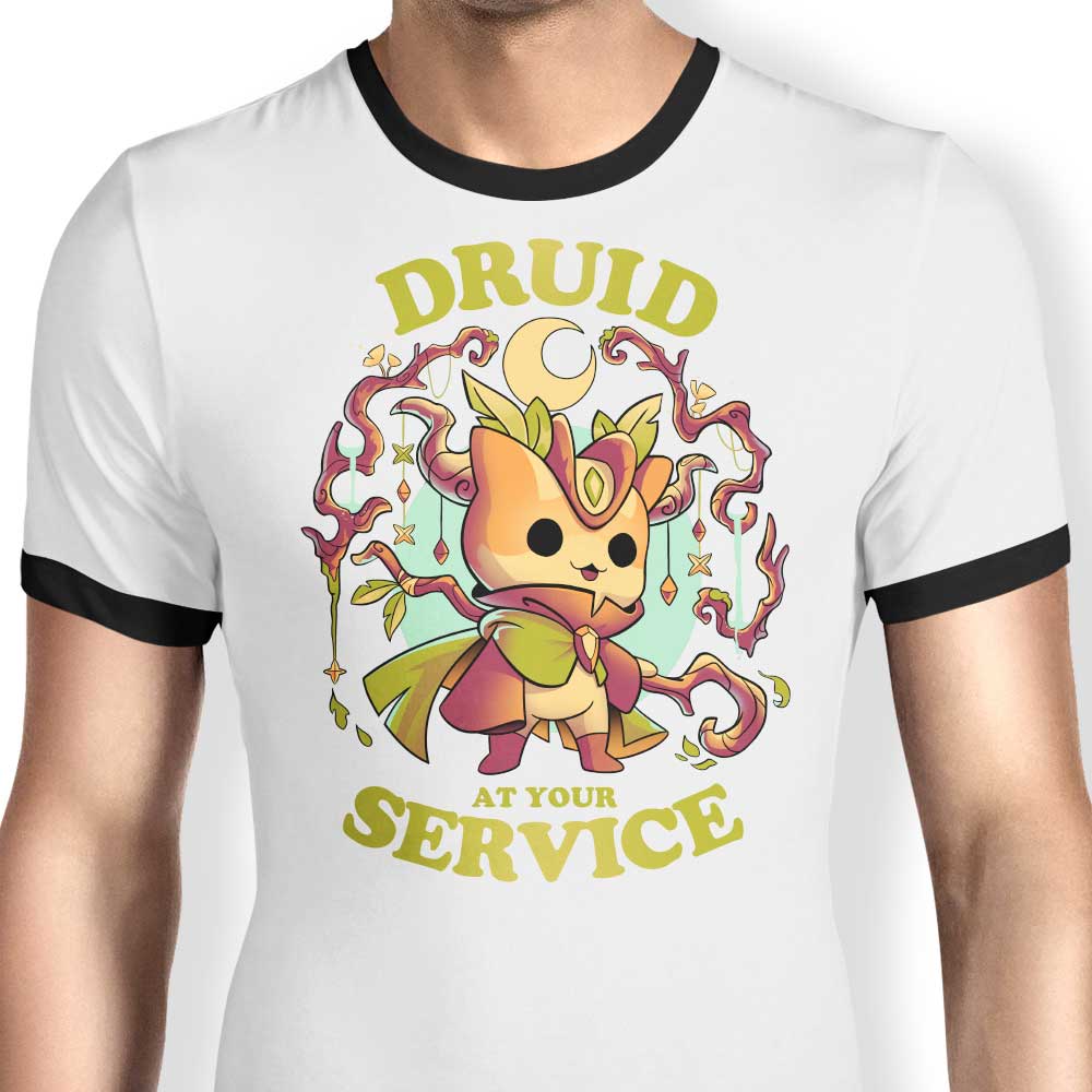 Druid at Your Service - Ringer T-Shirt Hoodie, Sweatshirt | CiraTrend.com (Image 1)