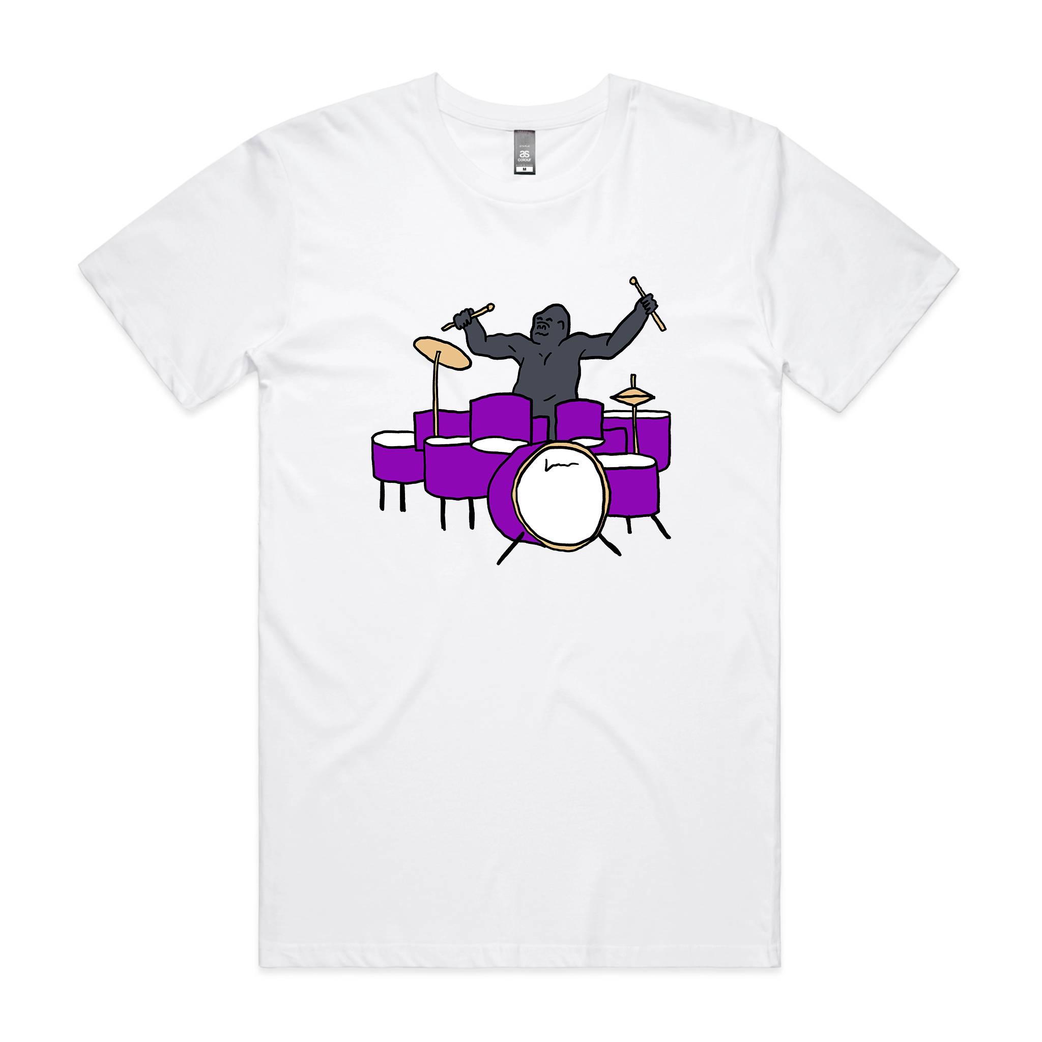 Drumming Gorilla Tee Hoodie, Sweatshirt | CiraTrend.com (Image 3)