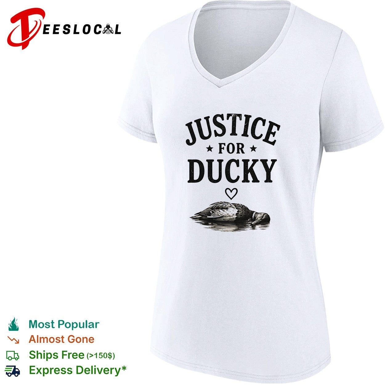 Duck floating justice for ducky shirt